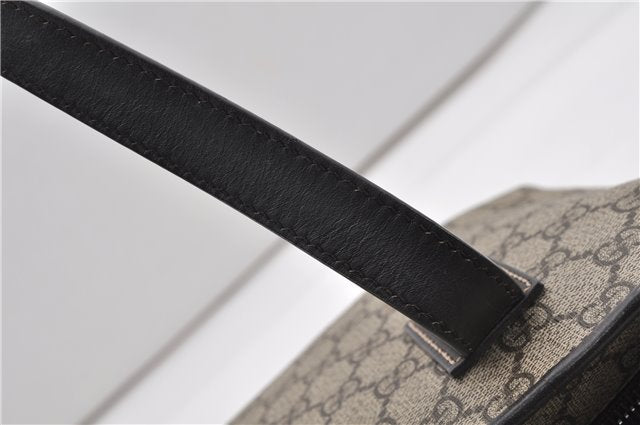 Authentic GUCCI Vintage Shoulder Tote Bag GG PVC Leather 211138 Brown 2198G