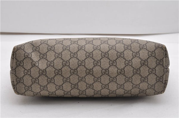 Authentic GUCCI Vintage Shoulder Tote Bag GG PVC Leather 211138 Brown 2198G