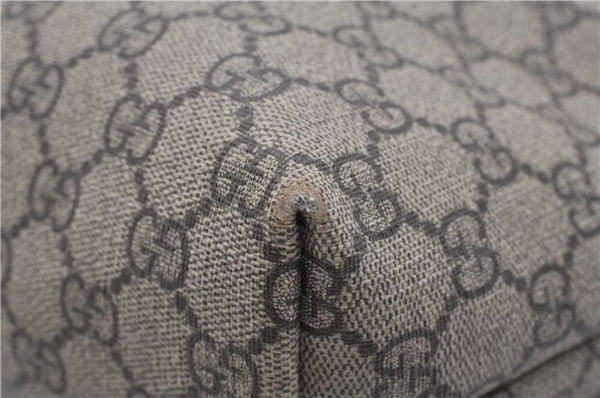 Authentic GUCCI Vintage Shoulder Tote Bag GG PVC Leather 211138 Brown 2198G