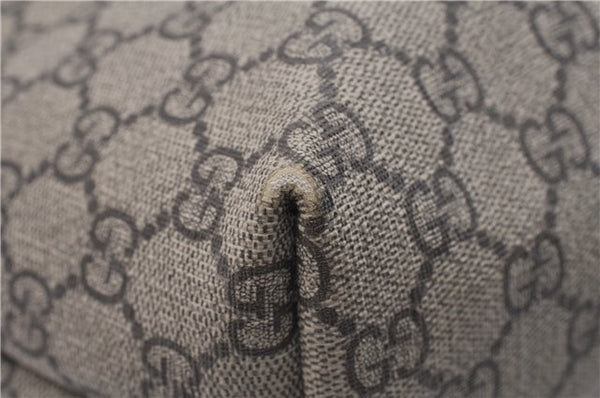 Authentic GUCCI Vintage Shoulder Tote Bag GG PVC Leather 211138 Brown 2198G