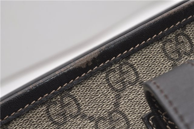 Authentic GUCCI Vintage Shoulder Tote Bag GG PVC Leather 211138 Brown 2198G