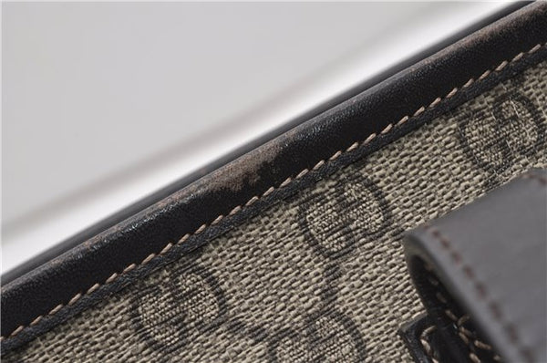 Authentic GUCCI Vintage Shoulder Tote Bag GG PVC Leather 211138 Brown 2198G