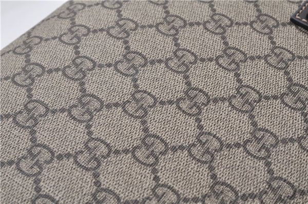 Authentic GUCCI Vintage Shoulder Tote Bag GG PVC Leather 211138 Brown 2198G