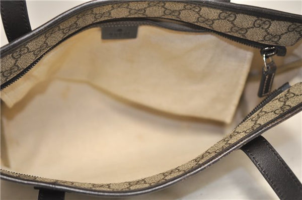 Authentic GUCCI Vintage Shoulder Tote Bag GG PVC Leather 211138 Brown 2198G