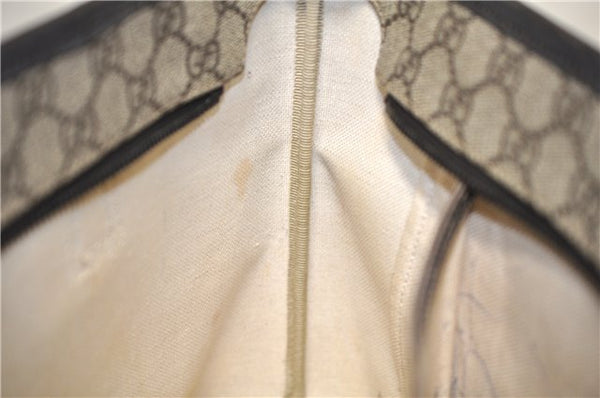 Authentic GUCCI Vintage Shoulder Tote Bag GG PVC Leather 211138 Brown 2198G