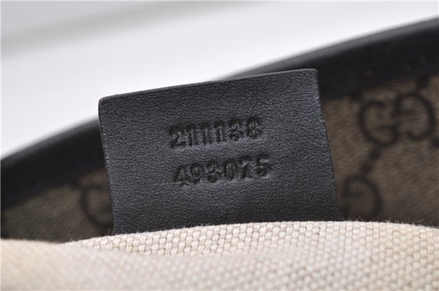 Authentic GUCCI Vintage Shoulder Tote Bag GG PVC Leather 211138 Brown 2198G