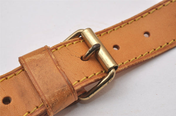 Authentic Louis Vuitton Leather Shoulder Strap Beige 35.4-42.5" LV 2198I