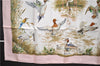 Authentic HERMES Carre 90 Scarf "Halte en Camargue" Silk Pink Box 2199E