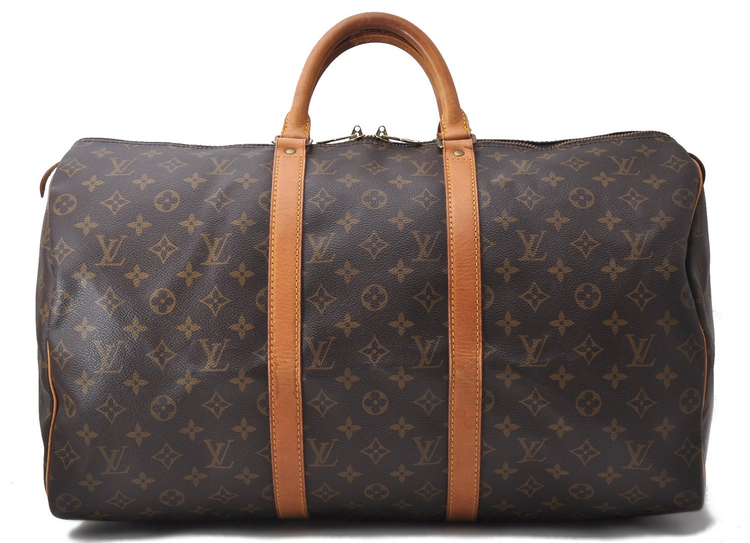 Authentic Louis Vuitton Monogram Keepall 50 Boston Bag M41426 LV 2202D