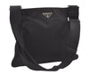 Authentic PRADA Nylon Tessuto Leather Shoulder Cross Body Bag Purse Black 2204I