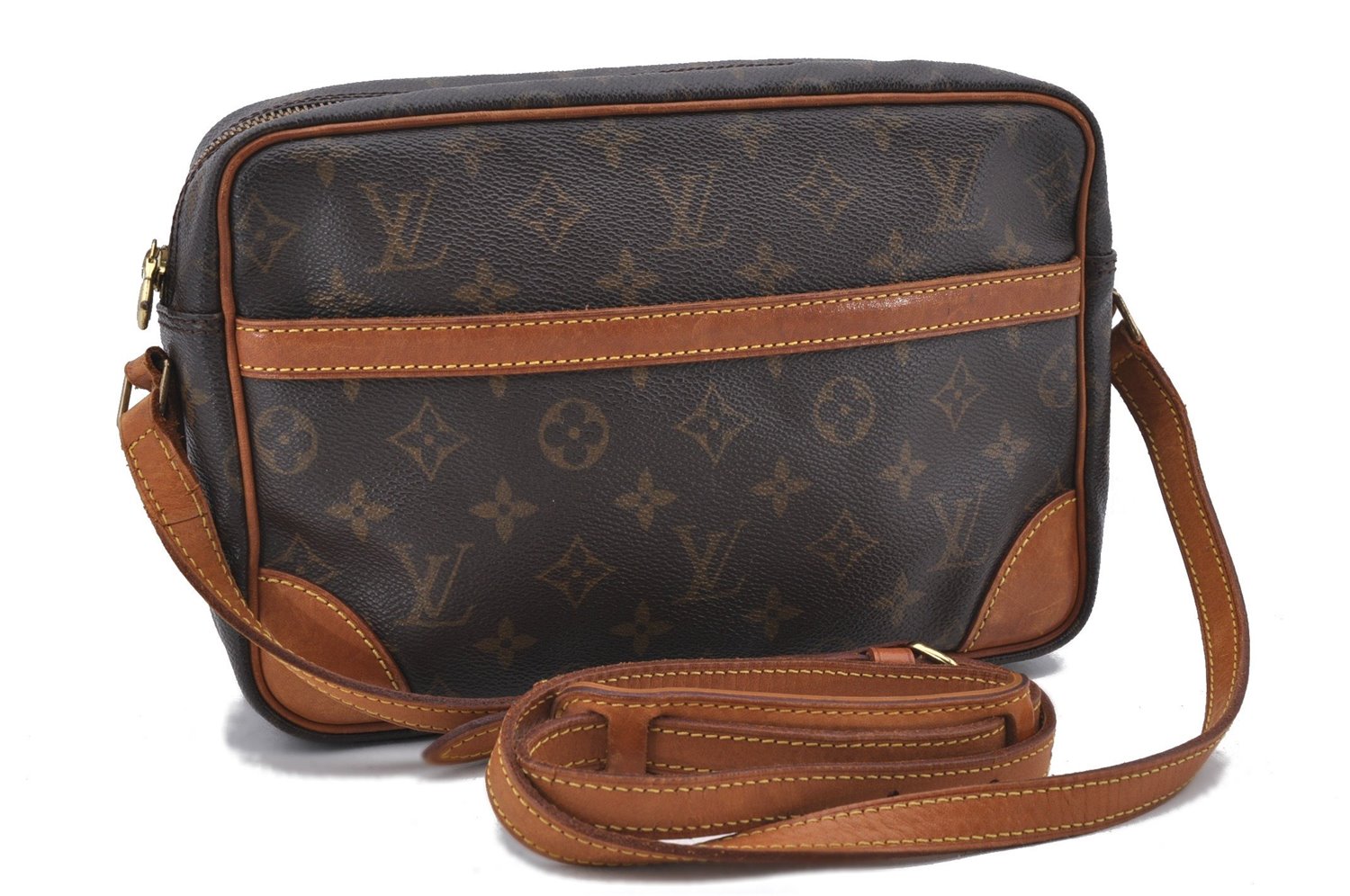 Auth Louis Vuitton Monogram Trocadero 27 Shoulder Cross Body Bag M51274 LV 2205D