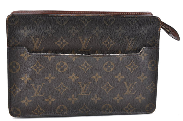 Authentic Louis Vuitton Monogram Pochette Homme Clutch Hand Bag M51795 LV 2206D