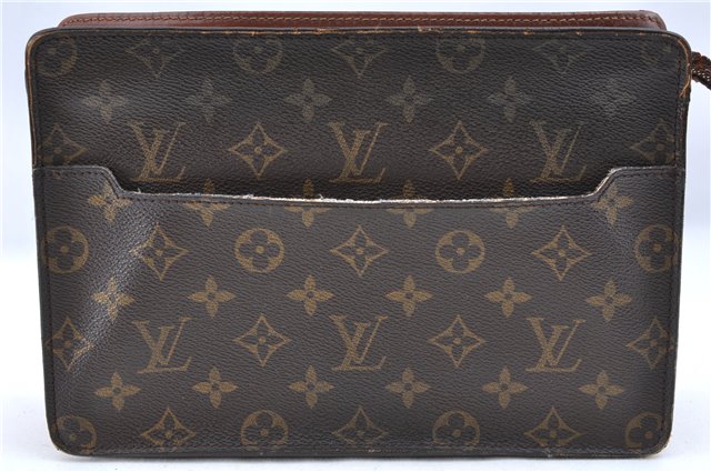 Authentic Louis Vuitton Monogram Pochette Homme Clutch Hand Bag M51795 LV 2206D