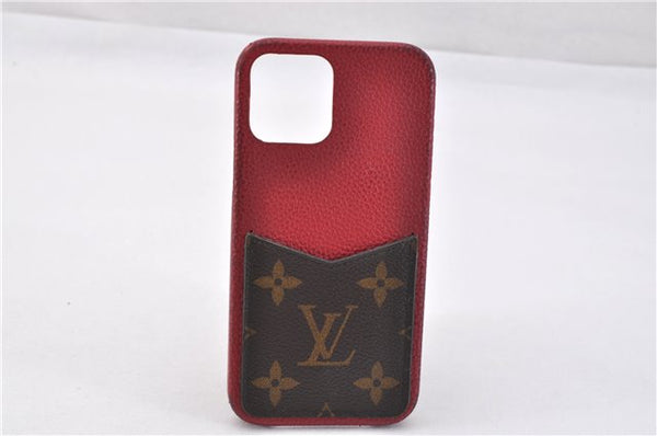 Authentic Louis Vuitton Monogram Bumper 12 Pro iPhone Case Red M80081 LV 2206F