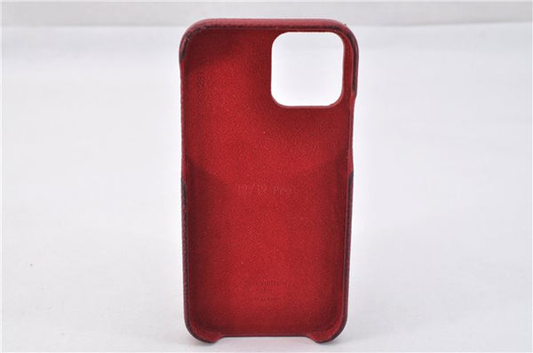 Authentic Louis Vuitton Monogram Bumper 12 Pro iPhone Case Red M80081 LV 2206F