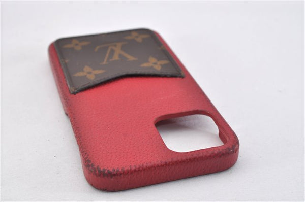 Authentic Louis Vuitton Monogram Bumper 12 Pro iPhone Case Red M80081 LV 2206F