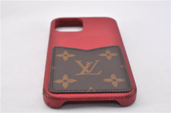 Authentic Louis Vuitton Monogram Bumper 12 Pro iPhone Case Red M80081 LV 2206F