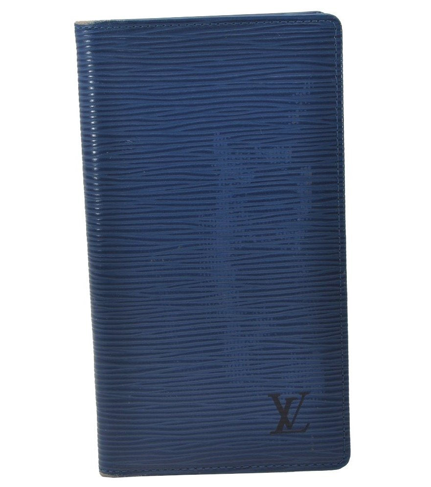 Authentic Louis Vuitton Epi Agenda Posh Notebook Cover Blue R20525 LV 2206I