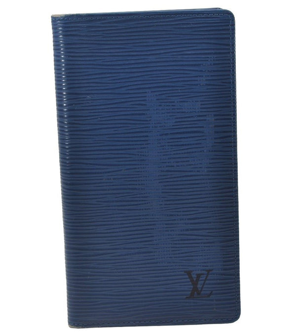 Authentic Louis Vuitton Epi Agenda Posh Notebook Cover Blue R20525 LV 2206I