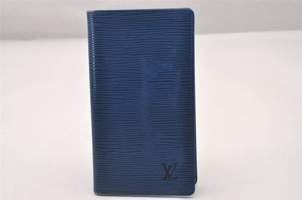 Authentic Louis Vuitton Epi Agenda Posh Notebook Cover Blue R20525 LV 2206I