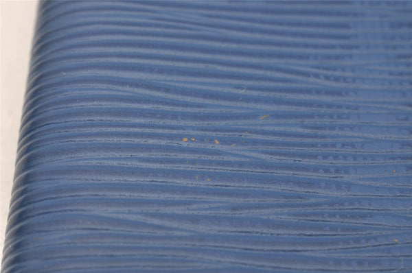 Authentic Louis Vuitton Epi Agenda Posh Notebook Cover Blue R20525 LV 2206I