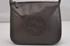 Authentic GUCCI Vintage Shoulder Hand Bag Purse Leather Brown Junk 2208I