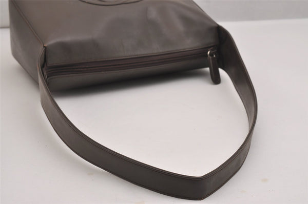 Authentic GUCCI Vintage Shoulder Hand Bag Purse Leather Brown Junk 2208I