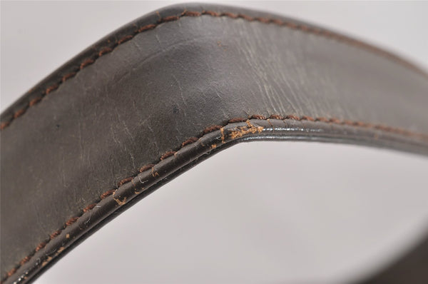 Authentic GUCCI Vintage Shoulder Hand Bag Purse Leather Brown Junk 2208I