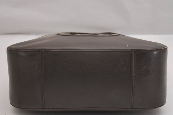 Authentic GUCCI Vintage Shoulder Hand Bag Purse Leather Brown Junk 2208I