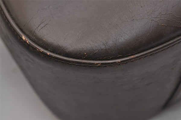 Authentic GUCCI Vintage Shoulder Hand Bag Purse Leather Brown Junk 2208I