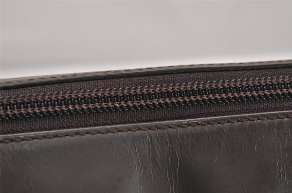 Authentic GUCCI Vintage Shoulder Hand Bag Purse Leather Brown Junk 2208I