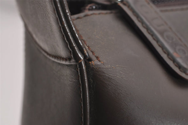 Authentic GUCCI Vintage Shoulder Hand Bag Purse Leather Brown Junk 2208I