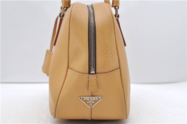 Authentic PRADA CINGHIALE SPORT Leather Shoulder Hand Bag B11207 Beige 2209D