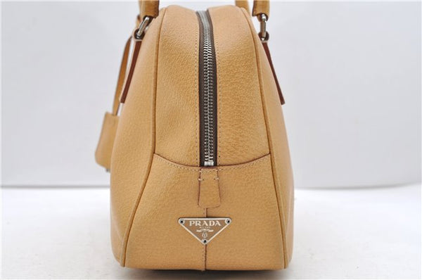 Authentic PRADA CINGHIALE SPORT Leather Shoulder Hand Bag B11207 Beige 2209D