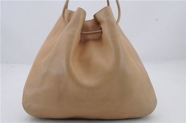 Authentic GUCCI Shoulder Hand Bag Leather 0013746 Beige 2210D
