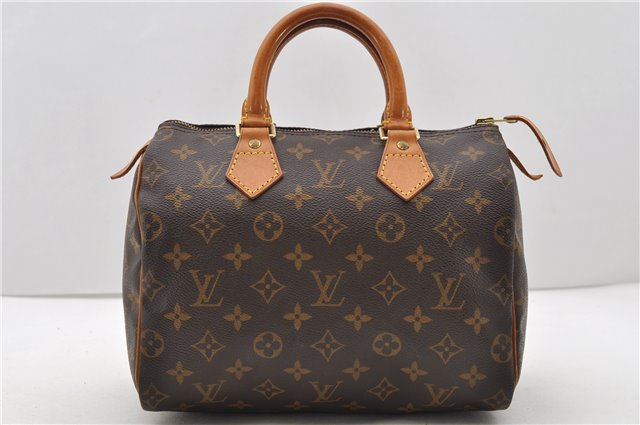 Authentic Louis Vuitton Monogram Speedy 25 Hand Bag M41528 LV 2211D