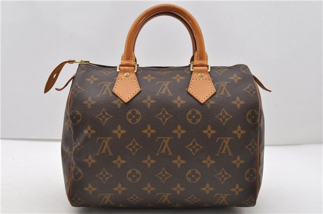 Authentic Louis Vuitton Monogram Speedy 25 Hand Bag M41528 LV 2211D