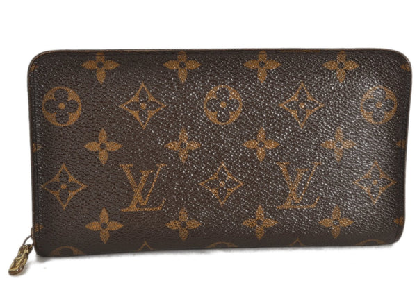 Authentic Louis Vuitton Monogram Porte Monnaie Zip Long Wallet M61727 LV 2212F
