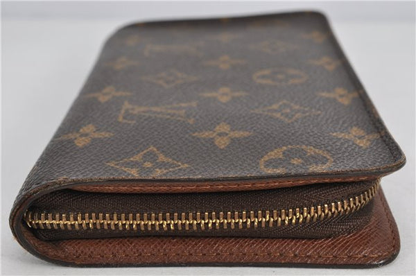 Authentic Louis Vuitton Monogram Porte Monnaie Zip Long Wallet M61727 LV 2212F