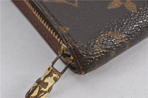 Authentic Louis Vuitton Monogram Porte Monnaie Zip Long Wallet M61727 LV 2212F