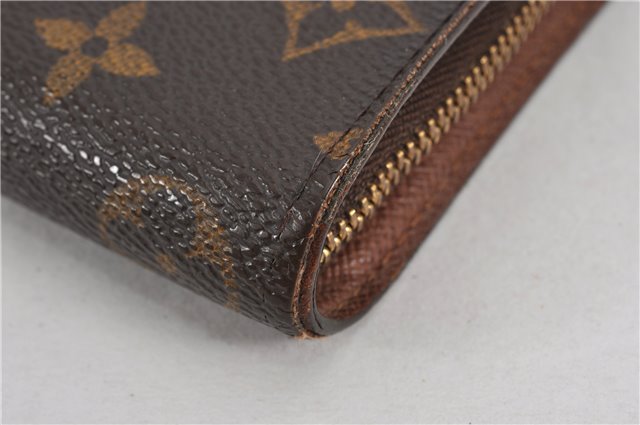 Authentic Louis Vuitton Monogram Porte Monnaie Zip Long Wallet M61727 LV 2212F