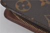 Authentic Louis Vuitton Monogram Porte Monnaie Zip Long Wallet M61727 LV 2212F