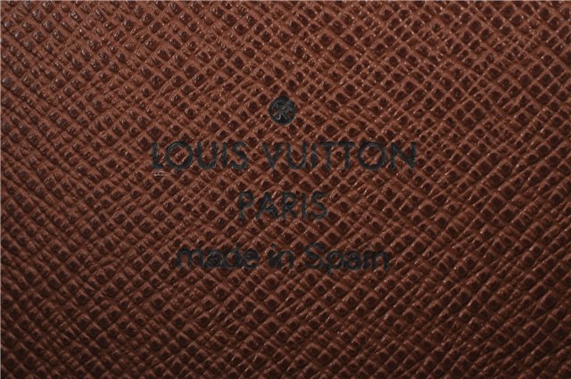 Authentic Louis Vuitton Monogram Porte Monnaie Zip Long Wallet M61727 LV 2212F