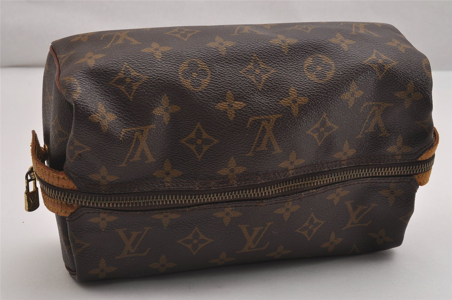 Authentic Louis Vuitton Monogram Trousse Patte Pression Pouch M47636 Junk 2212I