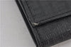 Authentic FENDI Zucchino Vintage Long Wallet Purse PVC Black 2213F