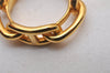 Authentic HERMES Scarf Ring Chaine d'Ancre Chain Design Gold Tone 2213I