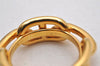 Authentic HERMES Scarf Ring Chaine d'Ancre Chain Design Gold Tone 2213I