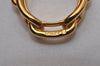 Authentic HERMES Scarf Ring Chaine d'Ancre Chain Design Gold Tone 2213I