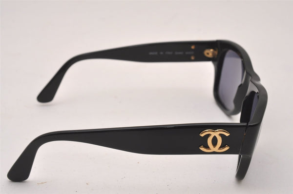 Authentic CHANEL Sunglasses CC Logos CoCo Mark Plastic 02462 Black 2214I