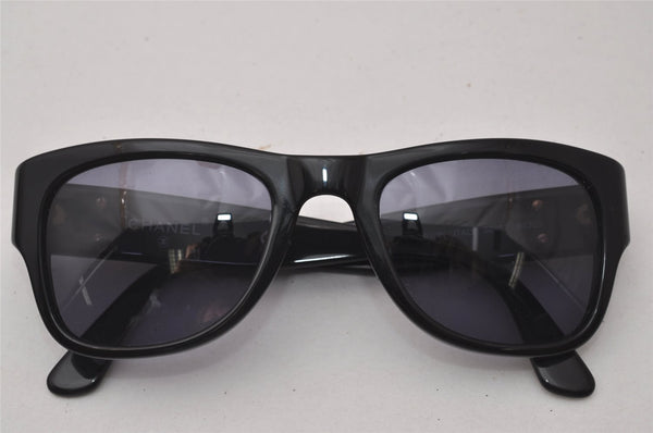 Authentic CHANEL Sunglasses CC Logos CoCo Mark Plastic 02462 Black 2214I